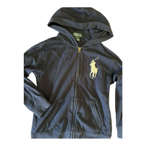 Polo Ralph Lauren | Navy Cotton Big Logo Zip Hoodie Jacket | 7 - Picture 3 of 7
